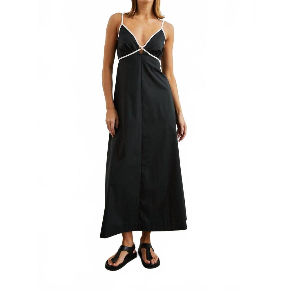 NEW RAILS jessa midi dress in black